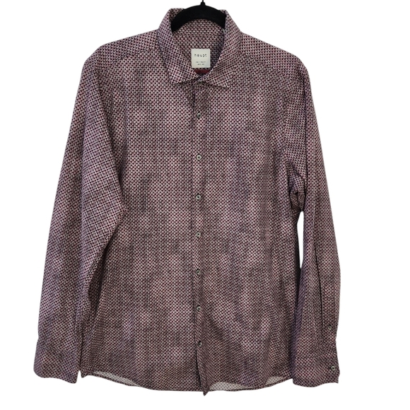HAUPT Patterned Button-Down Shirt 16 1/2 (large) - Picture 3 of 12